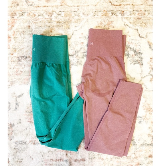 BUNDLE NVGTN seamless leggings pink and green - Picture 2 of 8